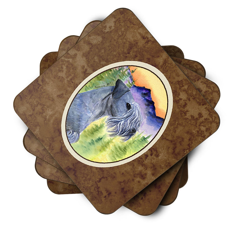 Cesky Terrier Foam Coasters Set of 4 Cup Coasters for Indoor Outdoor, Tabletop Protection, Anti Slip, Mouse pad Material