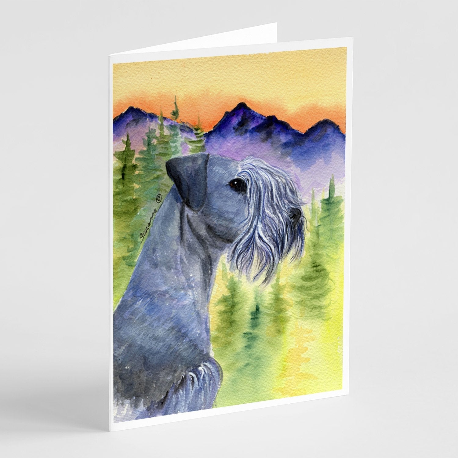 Cesky Terrier Greeting Cards Pack of 8 Blank Cards with Envelopes Whimsical A7 Size 5x7