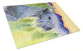 Cesky Terrier Cutting Board Tempered Glass Kitchen Cutting Surface, Heat Resistant Chopping, Non-Slip Feet, Food Prep & Serving