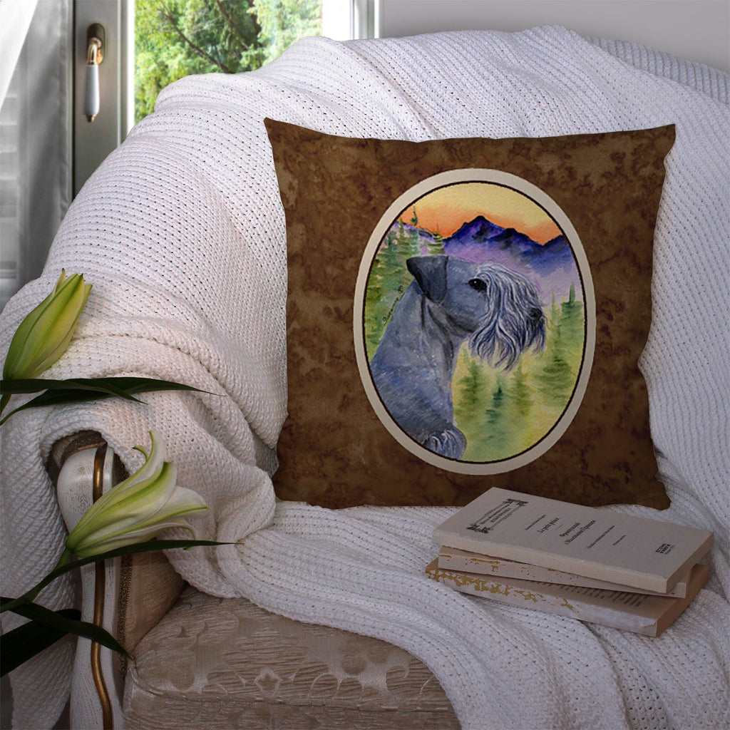 Cesky Terrier Decorative Throw Pillow 14x14 Indoor Outdoor Accent Cushion, Fabric Cover with Insert for Sofa, Bed, Porch & Living Room