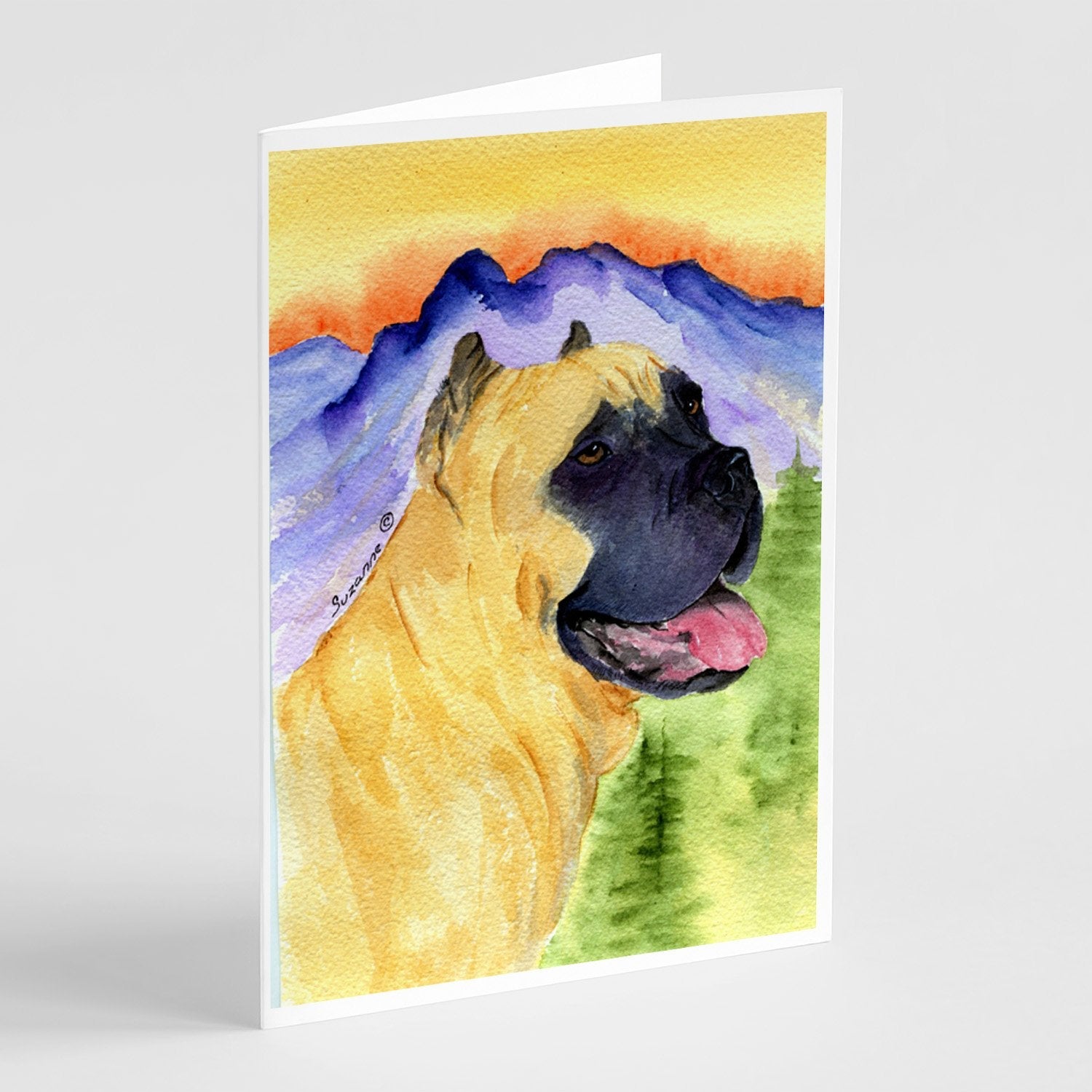 Cane Corso Greeting Cards Pack of 8 Blank Cards with Envelopes Whimsical A7 Size 5x7