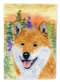 Shiba Inu House Flag 28x40 Porch Sleeve Pole Decorative Outside Yard Banner Artwork Wall Hanging, Polyester