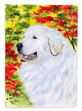 Great Pyrenees House Flag 28x40 Porch Sleeve Pole Decorative Outside Yard Banner Artwork Wall Hanging, Polyester