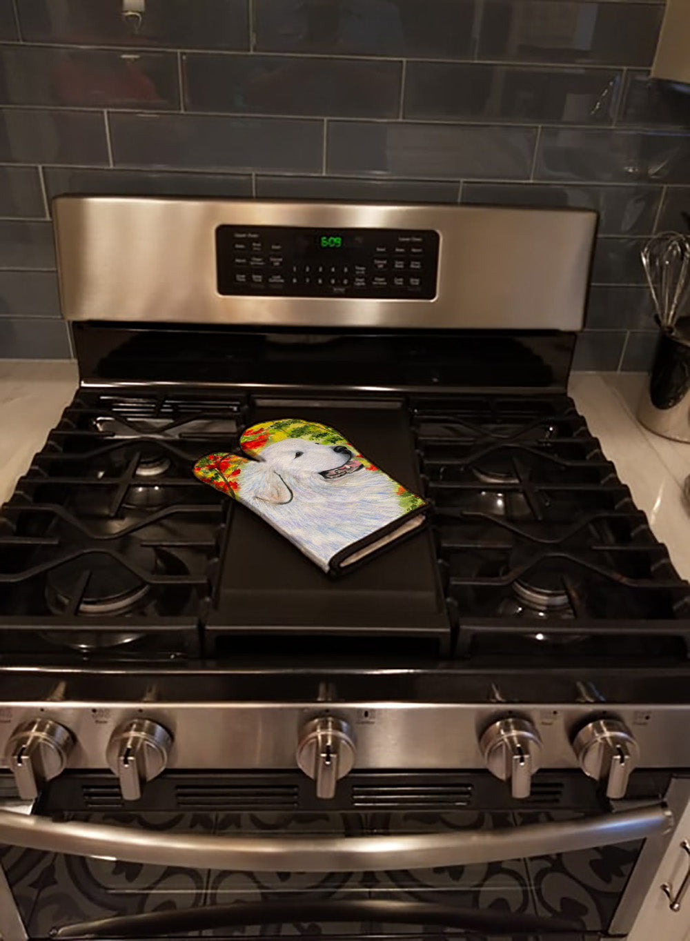 Great Pyrenees Oven Mitt Heat Resistant Thick Oven Mitt for Hot Pans and Oven, Kitchen Mitt Protect Hands, Cooking Baking Glove