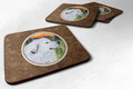 Great Pyrenees Foam Coasters Set of 4 Cup Coasters for Indoor Outdoor, Tabletop Protection, Anti Slip, Mouse pad Material