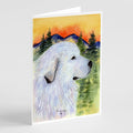 Great Pyrenees Greeting Cards Pack of 8 Blank Cards with Envelopes Whimsical A7 Size 5x7