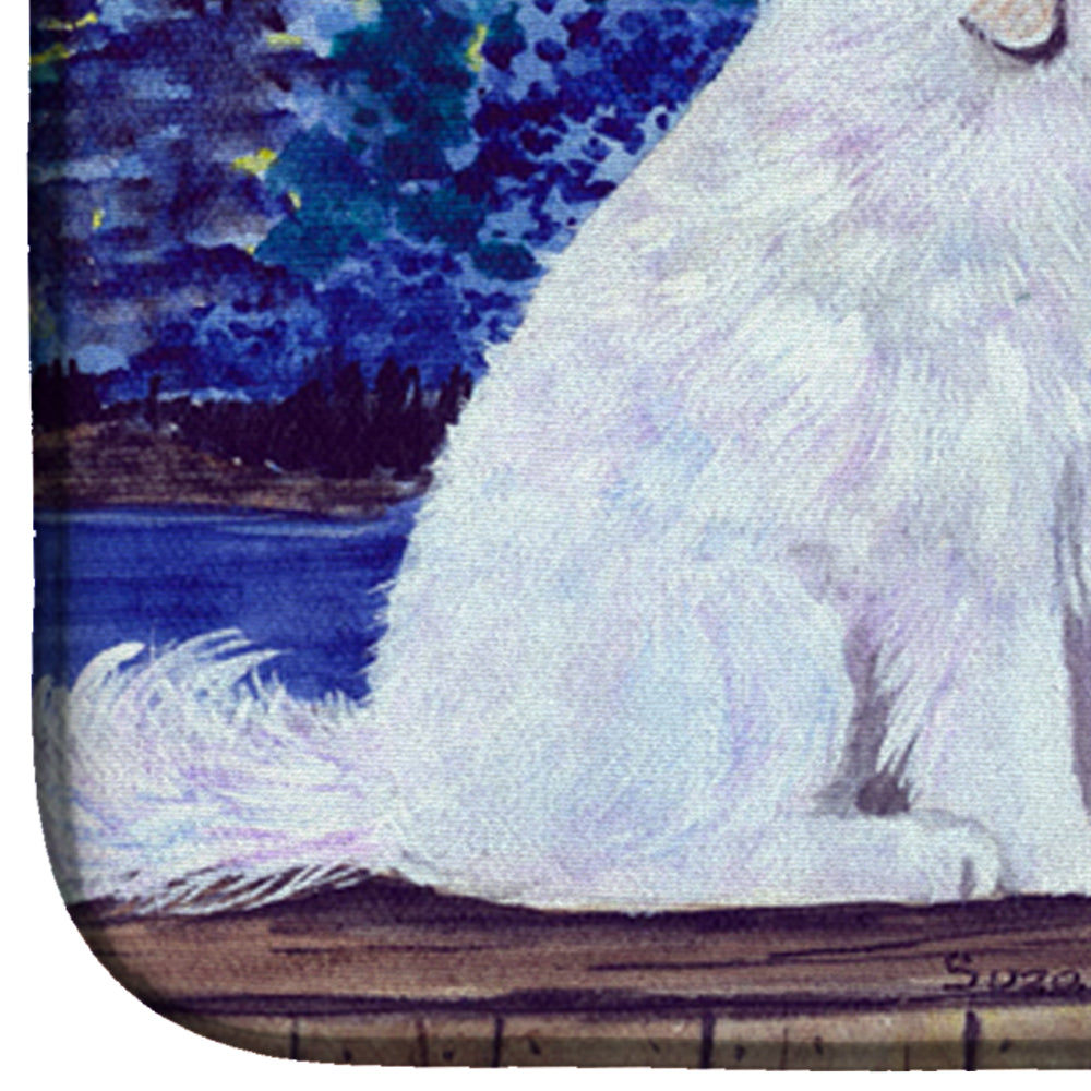 Great Pyrenees Dish Drying Mat Absorbent Dish Drying Mat Pad for Kitchen Counter Dish Drainer Mat for Countertop, 14 x 21", Multicolor