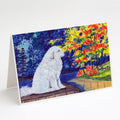 Great Pyrenees Greeting Cards Pack of 8 Blank Cards with Envelopes Whimsical A7 Size 5x7