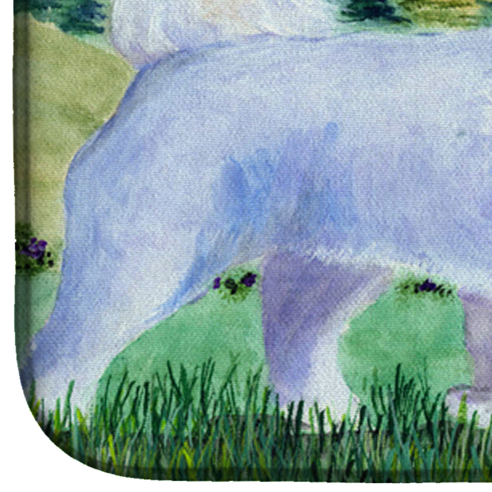 Great Pyrenees Dish Drying Mat Absorbent Dish Drying Mat Pad for Kitchen Counter Dish Drainer Mat for Countertop, 14 x 21", Multicolor