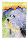Bearded Collie House Flag 28x40 Porch Sleeve Pole Decorative Outside Yard Banner Artwork Wall Hanging, Polyester