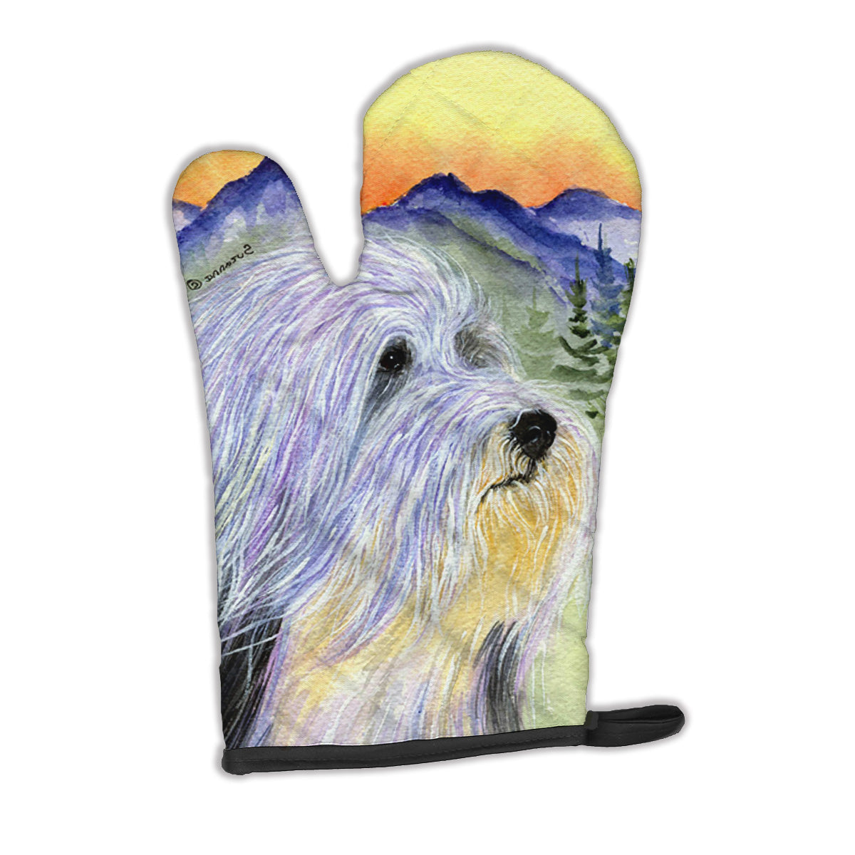 Bearded Collie Oven Mitt Heat Resistant Thick Oven Mitt for Hot Pans and Oven, Kitchen Mitt Protect Hands, Cooking Baking Glove