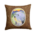 Bearded Collie Decorative Throw Pillow 14x14 Indoor Outdoor Accent Cushion, Fabric Cover with Insert for Sofa, Bed, Porch & Living Room