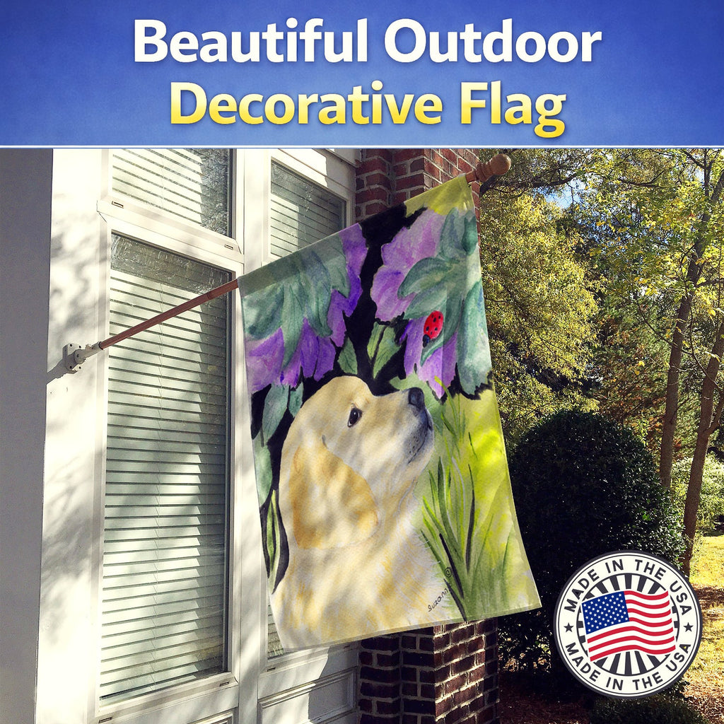 Golden Retriever House Flag 28x40 Porch Sleeve Pole Decorative Outside Yard Banner Artwork Wall Hanging, Polyester