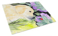 Golden Retriever Cutting Board Tempered Glass Kitchen Cutting Surface, Heat Resistant Chopping, Non-Slip Feet, Food Prep & Serving