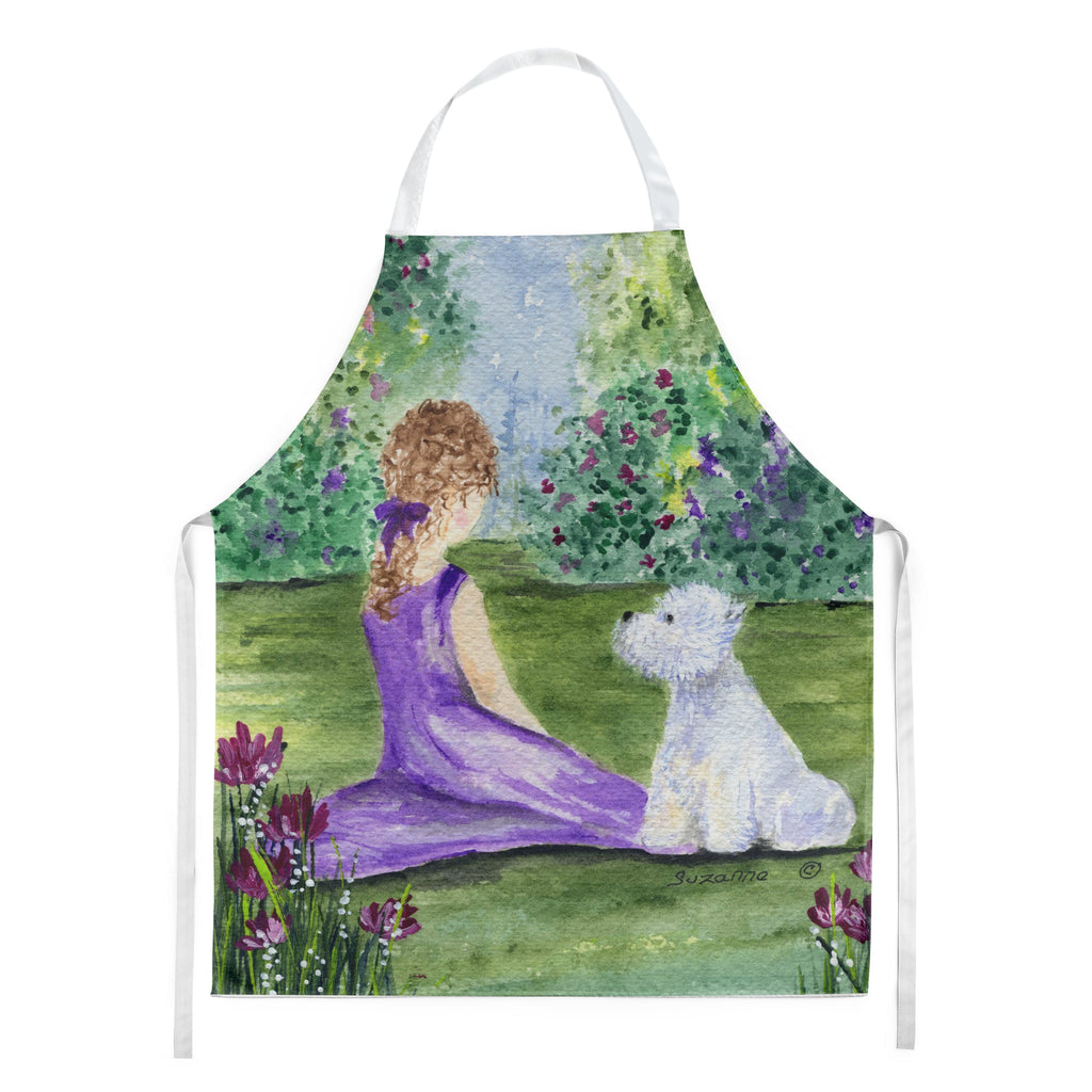 Westie Apron Cooking Kitchen Server Baking Crafts Gardening for Adult Women Men, Unisex, Large, Multicolor