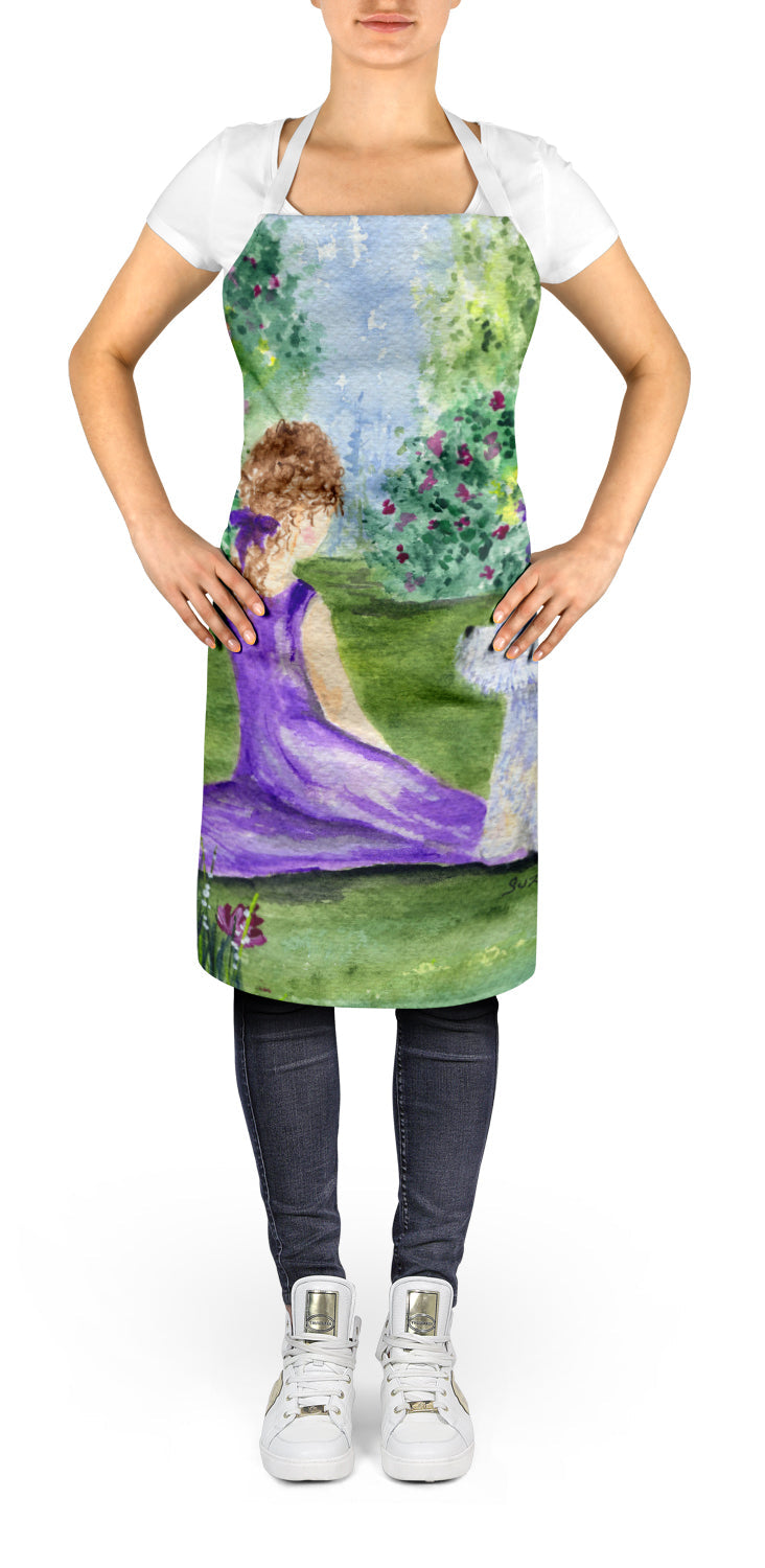 Westie Apron Cooking Kitchen Server Baking Crafts Gardening for Adult Women Men, Unisex, Large, Multicolor