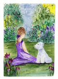 Westie House Flag 28x40 Porch Sleeve Pole Decorative Outside Yard Banner Artwork Wall Hanging, Polyester