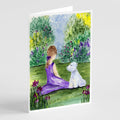 Westie Greeting Cards Pack of 8 Blank Cards with Envelopes Whimsical A7 Size 5x7