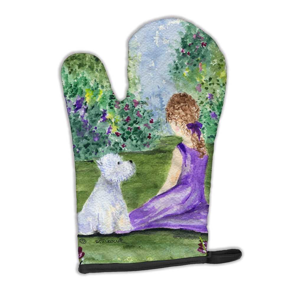 Westie Oven Mitt Heat Resistant Thick Oven Mitt for Hot Pans and Oven, Kitchen Mitt Protect Hands, Cooking Baking Glove