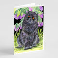 Cat - Persian Greeting Cards Pack of 8 Blank Cards with Envelopes Whimsical A7 Size 5x7