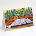Maltese Greeting Cards Pack of 8 Blank Cards with Envelopes Whimsical A7 Size 5x7