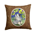 Keeshond Decorative Throw Pillow 14x14 Indoor Outdoor Accent Cushion, Fabric Cover with Insert for Sofa, Bed, Porch & Living Room