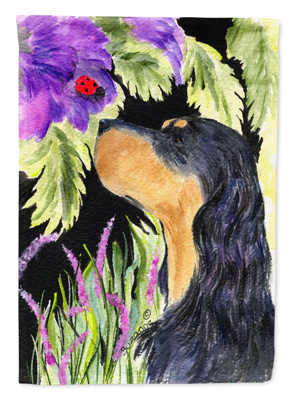 Gordon Setter House Flag 28x40 Porch Sleeve Pole Decorative Outside Yard Banner Artwork Wall Hanging, Polyester