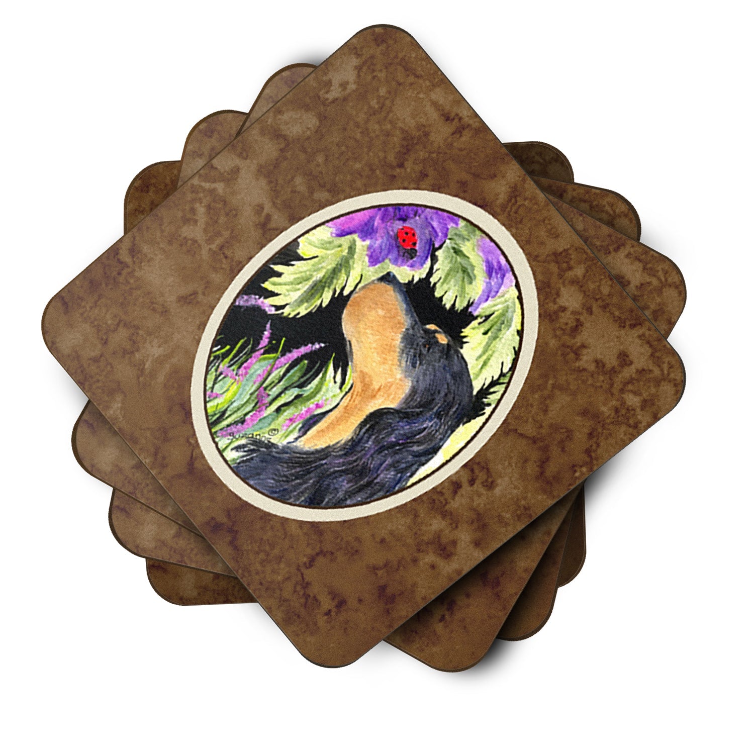 Gordon Setter Foam Coasters Set of 4 Cup Coasters for Indoor Outdoor, Tabletop Protection, Anti Slip, Mouse pad Material