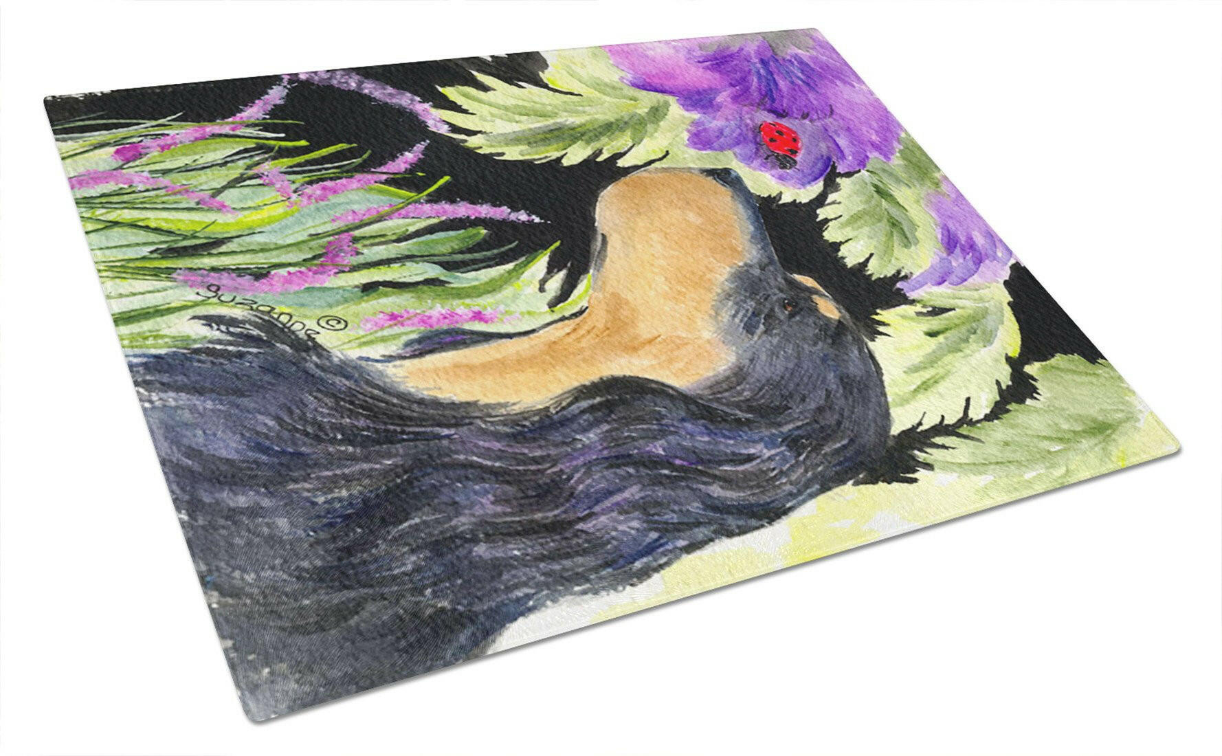 Gordon Setter Cutting Board Tempered Glass Kitchen Cutting Surface, Heat Resistant Chopping, Non-Slip Feet, Food Prep & Serving