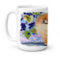 Pomeranian Ceramic Coffee Mug 15 oz Decorative Large C Handle Mug Cup for Tea, Cocoa Hot Chocolate