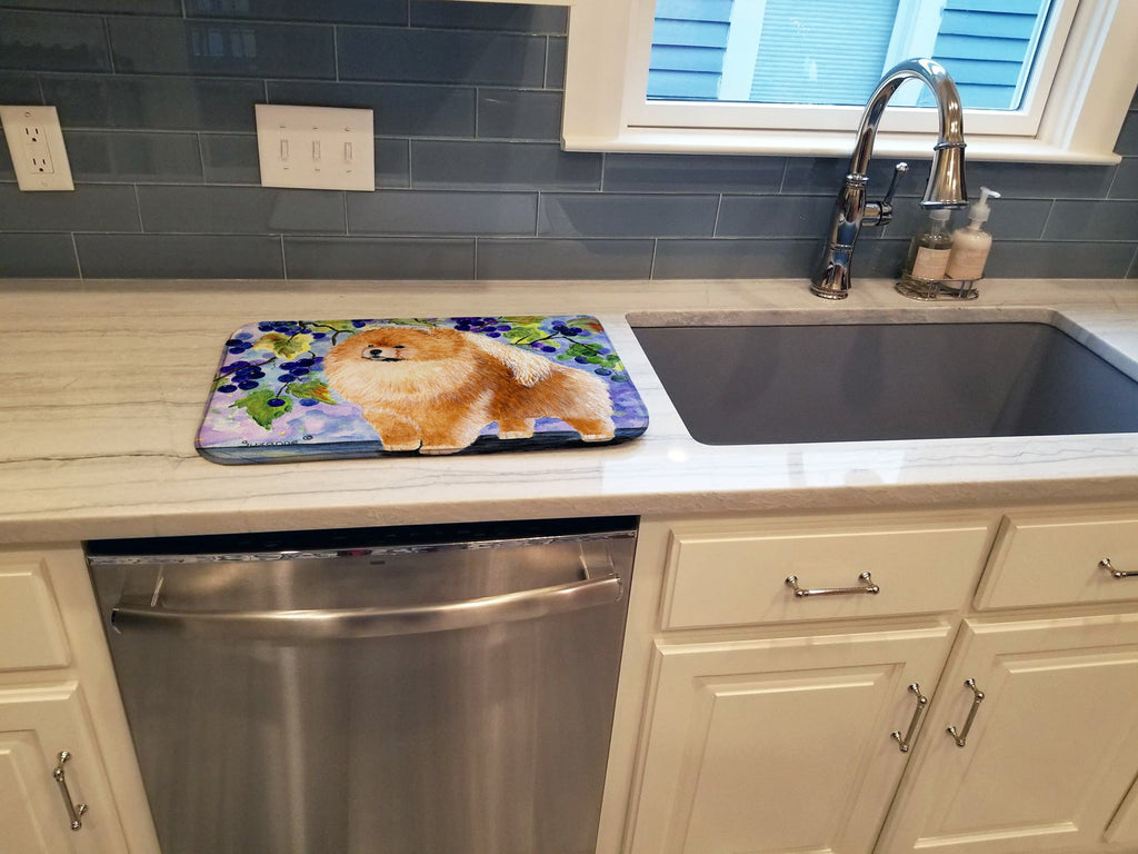 Pomeranian Dish Drying Mat Absorbent Dish Drying Mat Pad for Kitchen Counter Dish Drainer Mat for Countertop, 14 x 21", Multicolor