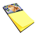 Pomeranian Watercolor Sticky Note Holder Refillable Dispenser Desk Accessory 3x3 Pad Gift