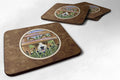 Corgi Foam Coasters Set of 4 Cup Coasters for Indoor Outdoor, Tabletop Protection, Anti Slip, Mouse pad Material