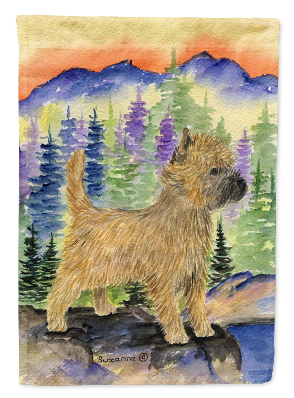 Cairn Terrier House Flag 28x40 Porch Sleeve Pole Decorative Outside Yard Banner Artwork Wall Hanging, Polyester