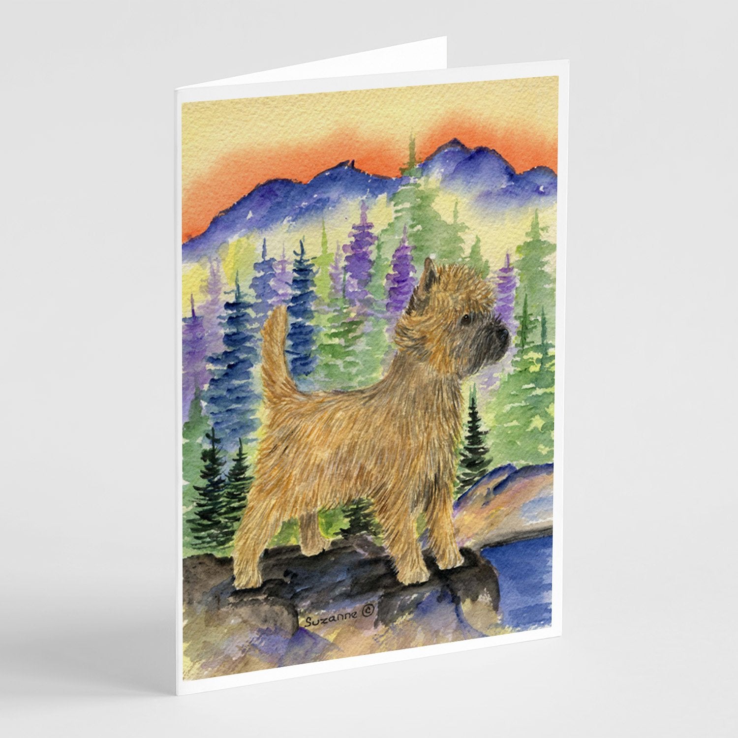 Cairn Terrier Greeting Cards Pack of 8 Blank Cards with Envelopes Whimsical A7 Size 5x7