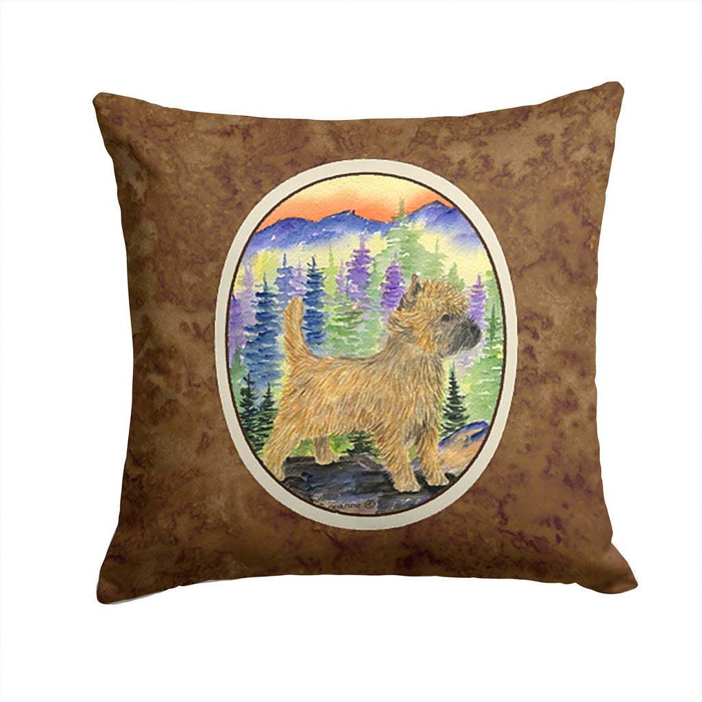 Cairn Terrier Decorative Throw Pillow 14x14 Indoor Outdoor Accent Cushion, Fabric Cover with Insert for Sofa, Bed, Porch & Living Room