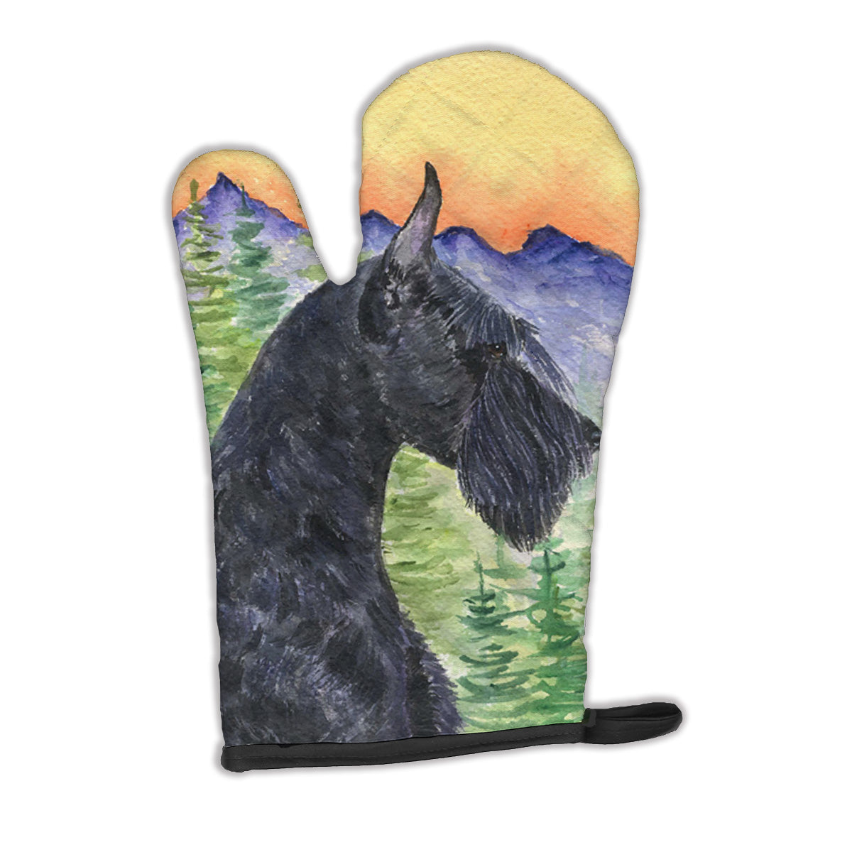 Schnauzer Oven Mitt Heat Resistant Thick Oven Mitt for Hot Pans and Oven, Kitchen Mitt Protect Hands, Cooking Baking Glove