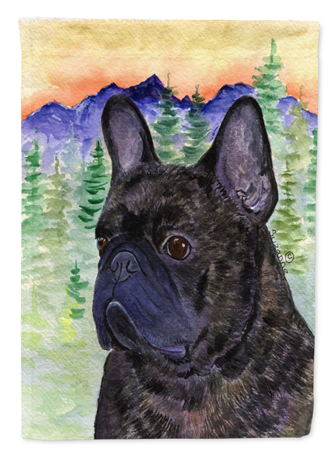 French Bulldog House Flag 28x40 Porch Sleeve Pole Decorative Outside Yard Banner Artwork Wall Hanging, Polyester