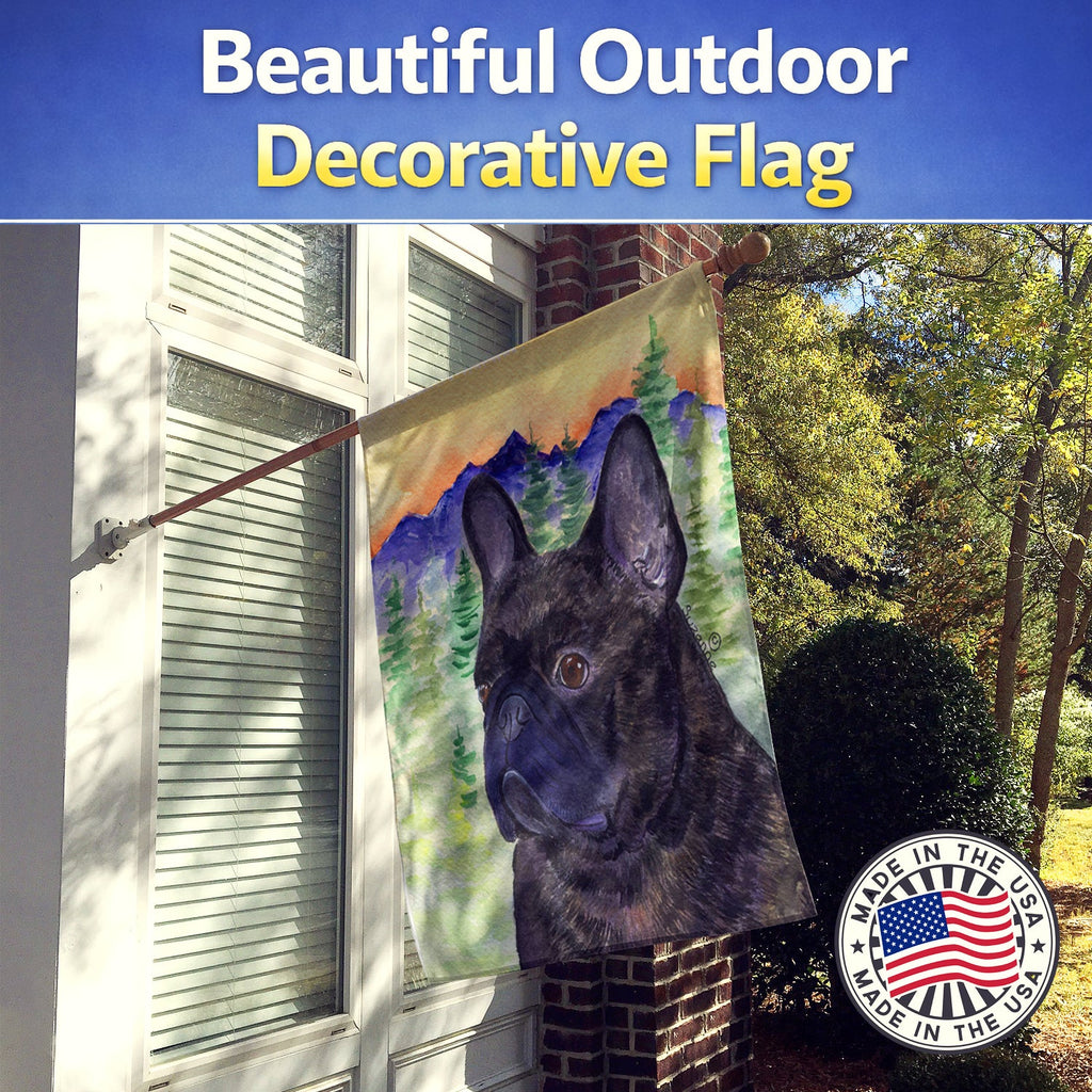 French Bulldog House Flag 28x40 Porch Sleeve Pole Decorative Outside Yard Banner Artwork Wall Hanging, Polyester