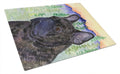 French Bulldog Cutting Board Tempered Glass Kitchen Cutting Surface, Heat Resistant Chopping, Non-Slip Feet, Food Prep & Serving