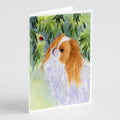 Japanese Chin Greeting Cards Pack of 8 Blank Cards with Envelopes Whimsical A7 Size 5x7