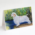 Clumber Spaniel Greeting Cards Pack of 8 Blank Cards with Envelopes Whimsical A7 Size 5x7