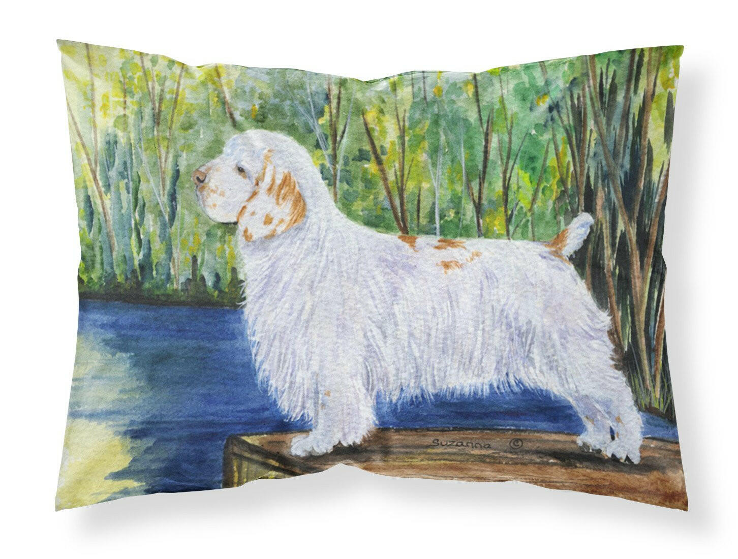 Clumber Spaniel Standard Pillowcase Lightweight Super Soft Easy Care Decorative Artwork Pillowcase, Standard