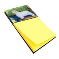 Clumber Spaniel Watercolor Sticky Note Holder Refillable Dispenser Desk Accessory 3x3 Pad Gift