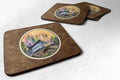 Silky Terrier Foam Coasters Set of 4 Cup Coasters for Indoor Outdoor, Tabletop Protection, Anti Slip, Mouse pad Material