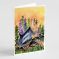Silky Terrier Greeting Cards Pack of 8 Blank Cards with Envelopes Whimsical A7 Size 5x7