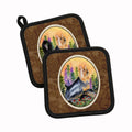 Silky Terrier Pot Holder Set of 2 Heat Resistant Quilted Hot Pads 7.5 x 7.5 Inch, Insulated Kitchen Trivets for Cooking & Baking