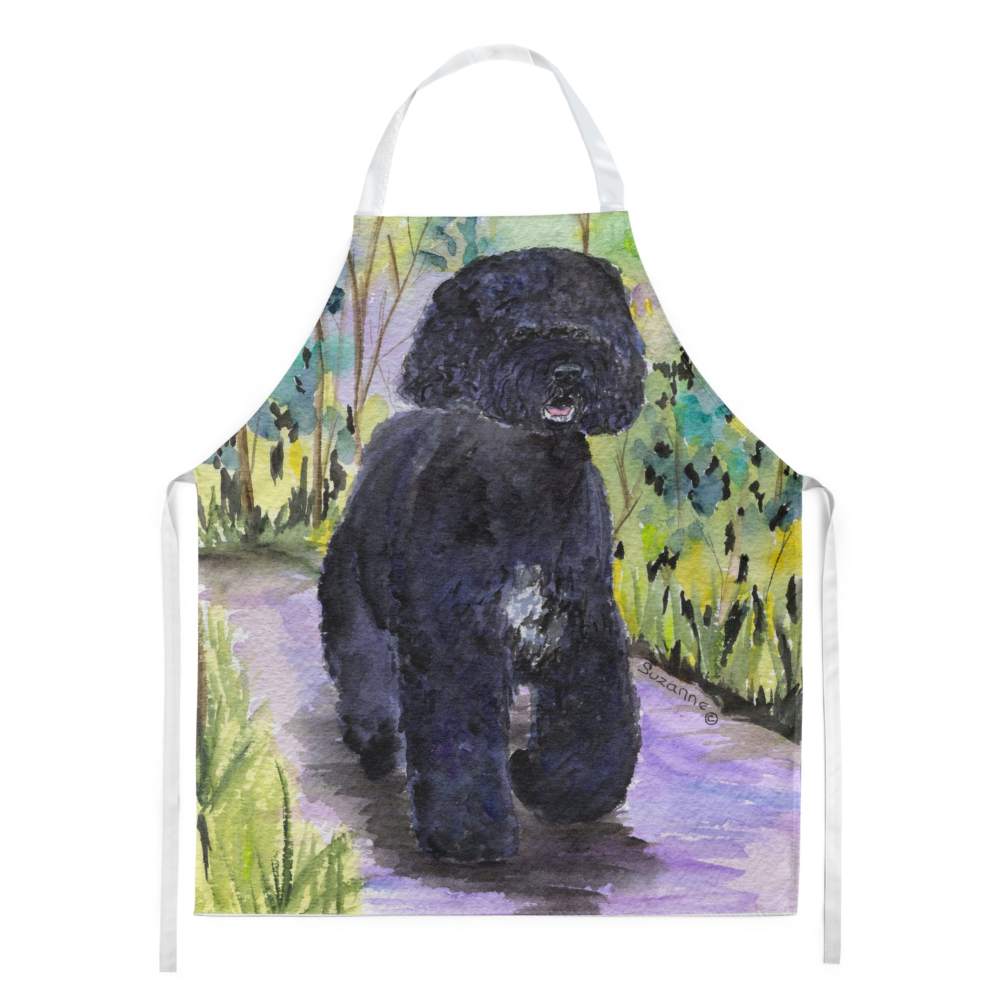 Portuguese Water Dog Apron Cooking Kitchen Server Baking Crafts Gardening for Adult Women Men, Unisex, Large, Multicolor