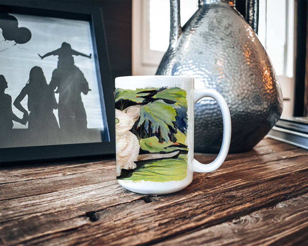 Cat - Burmese Ceramic Coffee Mug 15 oz Decorative Large C Handle Mug Cup for Tea, Cocoa Hot Chocolate