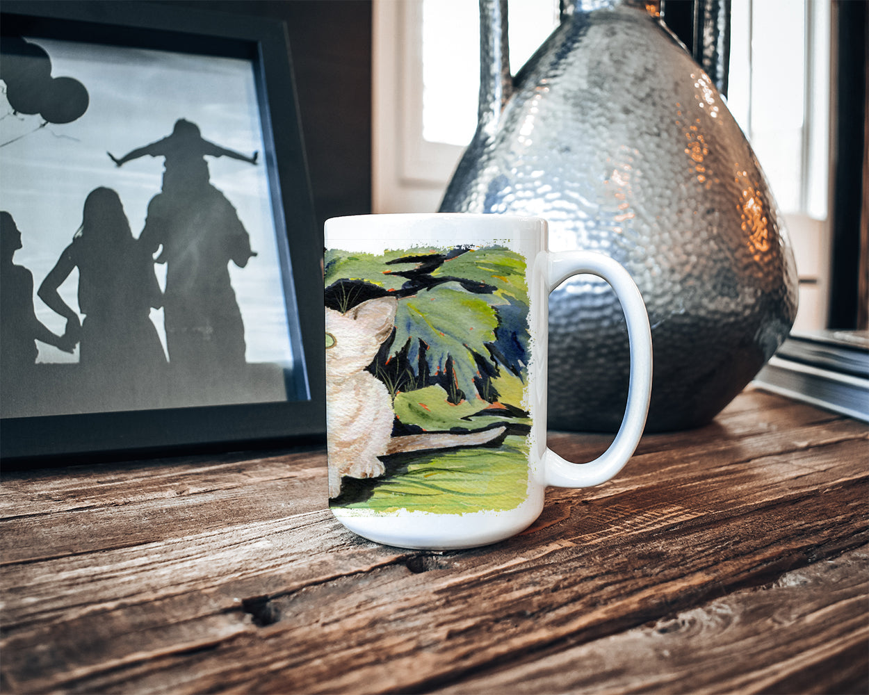 Cat - Burmese Ceramic Coffee Mug 15 oz Decorative Large C Handle Mug Cup for Tea, Cocoa Hot Chocolate
